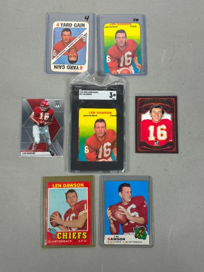 Group of Vintage Len Dawson Football Cards