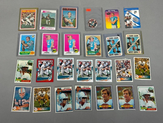 Group of Vintage Bob Griese Football Cards