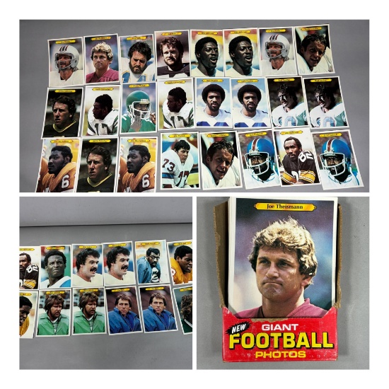 Group of 36 1980 Topps Football Giant Photo Football Cards