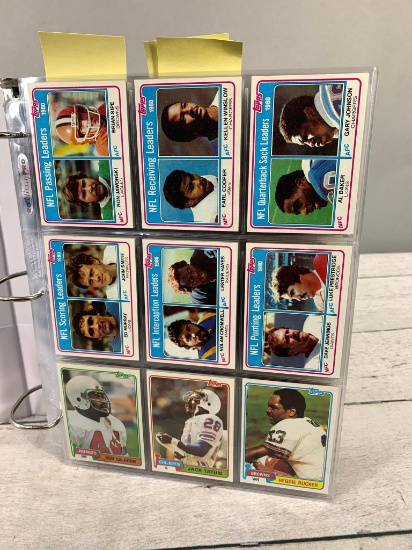 Binder Full of 1981 Topps Football Cards Complete Set