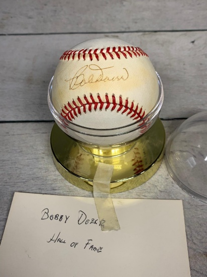 Bob Doerr Hall of Famer Autographed Baseball Official Rawlings Baseball