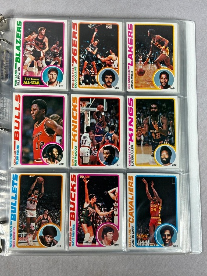 Binder of 1978 Topps NBA Basketball Complete Set 1-132