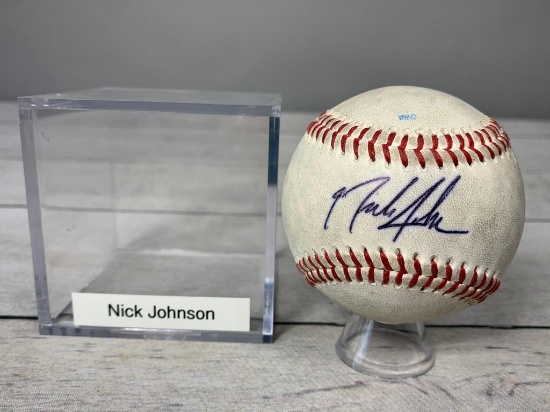 Vintage Nick Johnson Autographed Baseball