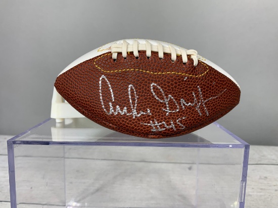 Autographed Archie Griffin Sherwin Williams Football and Display Case