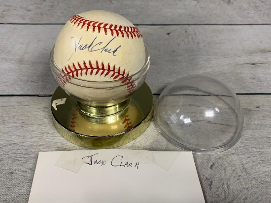 Jack Clark Autographed Baseball