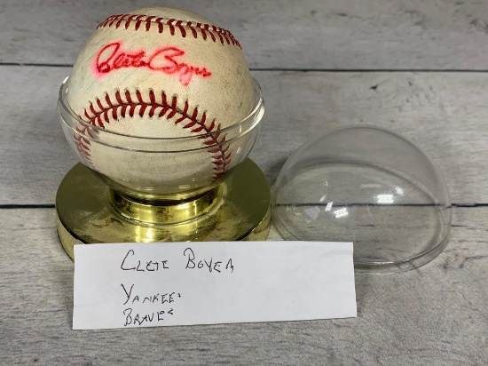 Clete Boyer Autographed Baseball