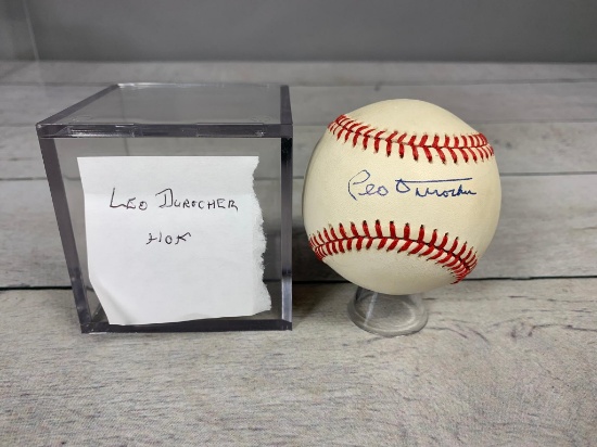 Leo Durocher Autographed Baseball