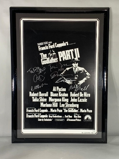 Godfather' Part II #74/346, full-size movie poster, matted and framed signed by the cast (6)