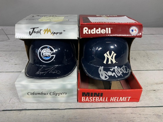 Drew Henson and Graig Nettles Autographed Mini Helmets