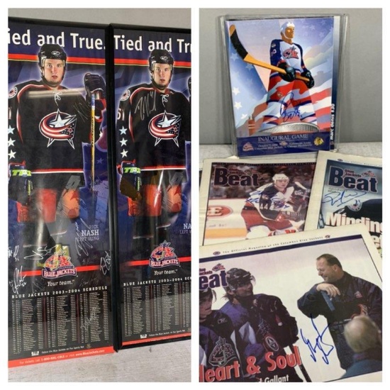 Group of Columbus Blue Jackets Autographed Items