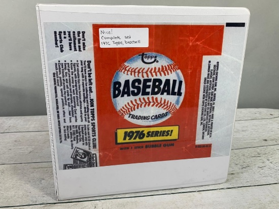 Binder of 1976 Topps Baseball Cards Complete Set