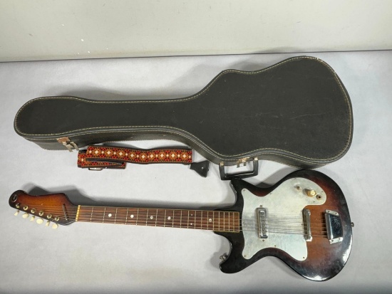 Vintage 1960s Kingston Electric Guitar in Case