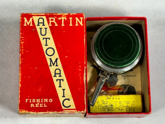 Martin Automatic Fishing Reel In Original Box and PK Lure Box