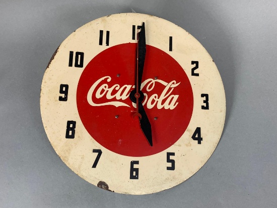 Vintage 1930s Art Deco Coca-Cola Advertising Clock