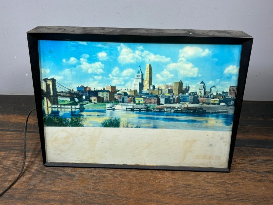 Vintage Cincinnati Skyline Lighted Sign