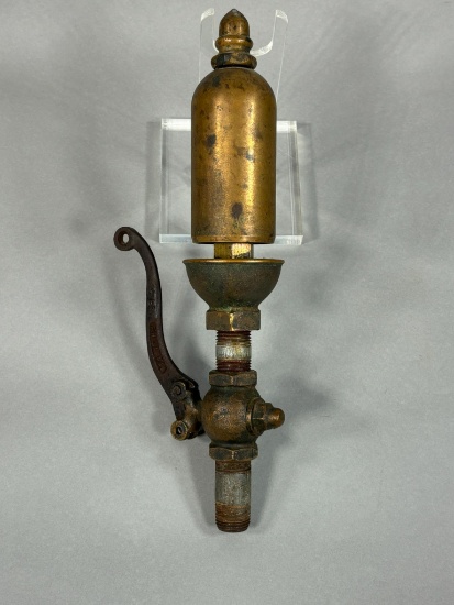 Antique Steam Whistle Lonergan Brass