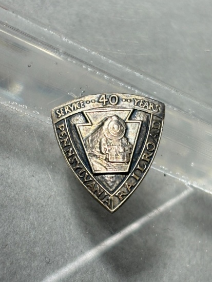 40 Years of Service Pennsylvania Railroad Pin Sterling Silver