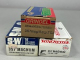 Three Boxes 357 Mag Pistol Ammunition