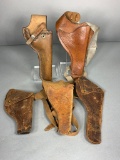 Group Lot Better Western Holsters Tooled Leather for Colt Revolvers