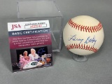 Larry Doby signed MLB baseball, JSA First African American in the AL
