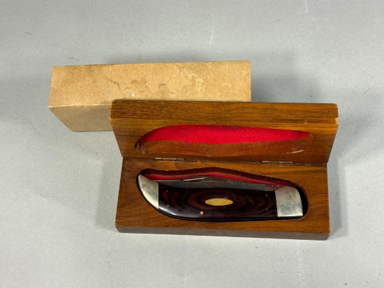 Vintage Case Pocket Knife in Wooden Box "Buffalo"