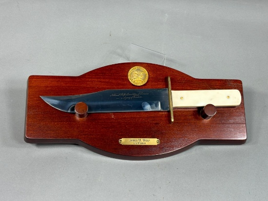 Vintage National Rifle Association Life Member Bowie Knife