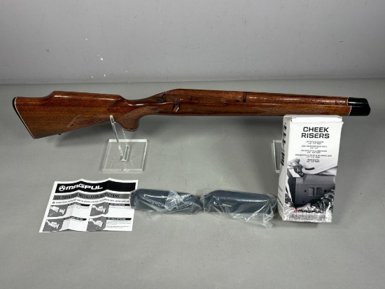 High Grade Wooden Rifle Stock Plus Cheek Risers