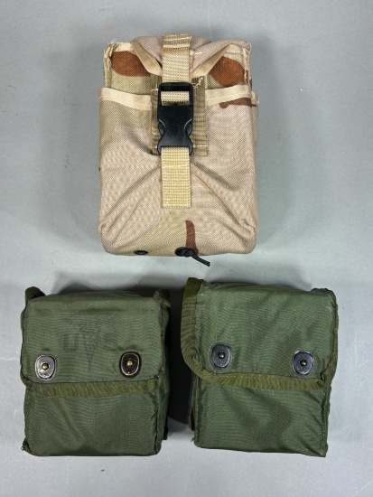 Three Military Style Medical Kits in Pouches