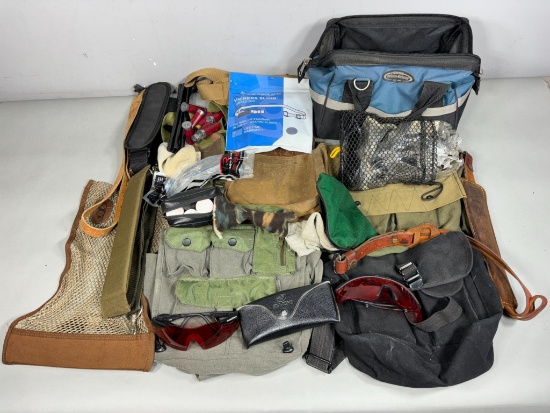 Group Lot of Range Bags, Shooting Glasses, Accessories