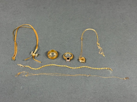 19.7 Grams 14k Gold Rings, Chains, Pendants