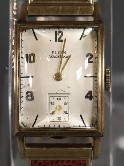 Vintage Elgin DeLuxe Men's Watch Runs Gold Filled