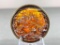 Relief-Molded Amber Celluloid Button Depicting Genghis Khan on Horseback