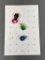 Three Unusual Russian Glass buttons Insects Beetles