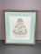 Collection of Small Elaborate Antique Buttons in Frame Glass, Metal
