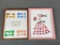 Collection of Pink Moonglow Buttons, Clear glass Buttons in Frames
