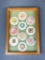 Group Lot of Unusual Antique Buttons in Frame