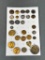 Card of Vintage Buttons with Various Subjects, Sports, Animals