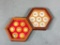 Group Lot Japanese Arita Buttons Faces in Frames