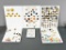 6 Cards of Vintage & Antique buttons Metal, hardstones, jeweled, glass and more