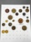 Group Lot of Antique Buttons Metal Pictures etc