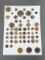 Large Lot Pierced Antique Metal Buttons Floral and more