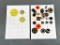 Group Lot Vintage Casein Buttons Retro Styles