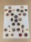 Group Lot Unusual Fabric Topped Buttons