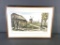 Roger Hebbelinck Aquatint Etching, Le Rentree Au Village