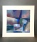 Abstract Lithograph Print Signed D.L.