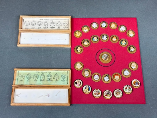 Large Lot of Japanese Arita  Buttons Faces Japanese Nice
