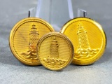 Three Brass Lighthouse Keeper Uniform Buttons