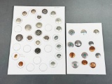 Group Lot of Vintage Buttons Including Sterling Silver, Native American, Coins, Concho