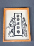 Group of 5 Pewter Wizard of Oz Buttons