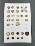 Group Lot Antique, Vintage Buttons Horses, Spiders, Under Glass